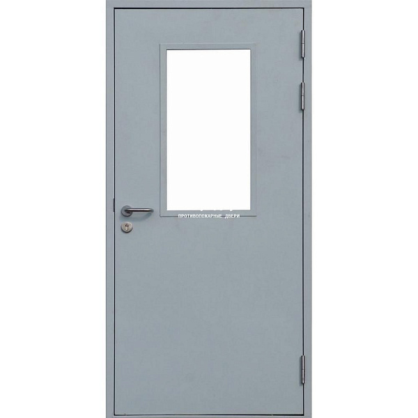 Противопожарная дверь остекленная белая
