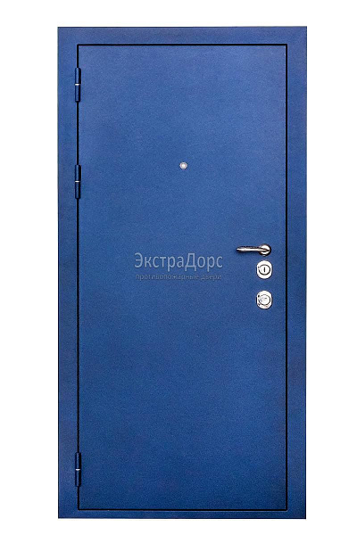 Противопожарная уличная дверь металлическая утепленная EIW 60 синяя глухая однопольная в Королёве  купить