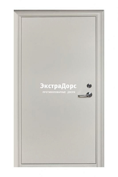 Дверь с выпадающим порогом противопожарная металлическая глухая 1 типа